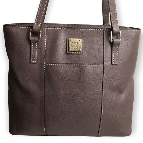 DOONEY and bourke gray taupe tote bag - Picture 1 of 11